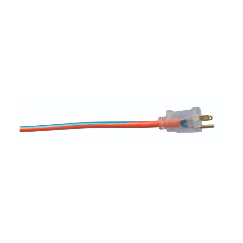 100' FT 12/3 SJTW Cool Orange/Cool Blue Outdoor Extension Cord With Power Light Indicator 2549SW003V (Pack of 4)