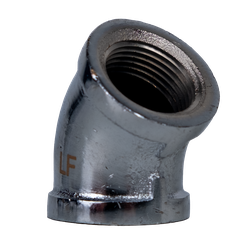 45182LFCP - 45-Degree Brass Elbow Fitting - 3/8 in FIP x 3/8 in FIP, Chrome-Plated