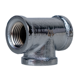 45251LFCP - 1/4 in FPT Lead-Free Bronze Tee Fitting with Chrome Plated Finish
