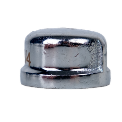 45473LFCP - 1/2 in FPT Lead-Free Bronze Cap with Chrome-Plated Finish