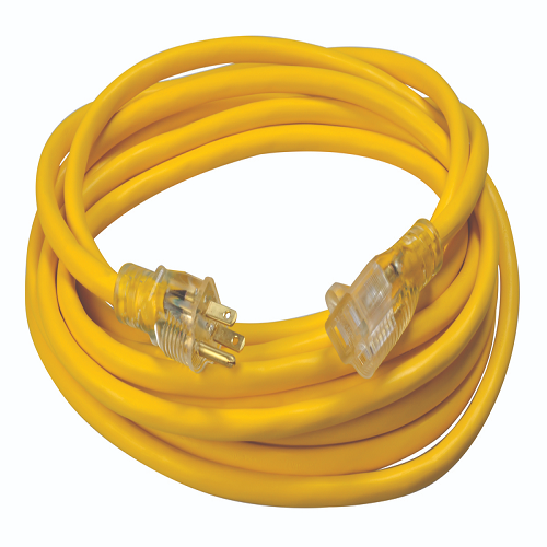 25' FT 12/3 SJTW Heavy Duty Yellow Extension Cord 2587SW8802 (Pack of 12)