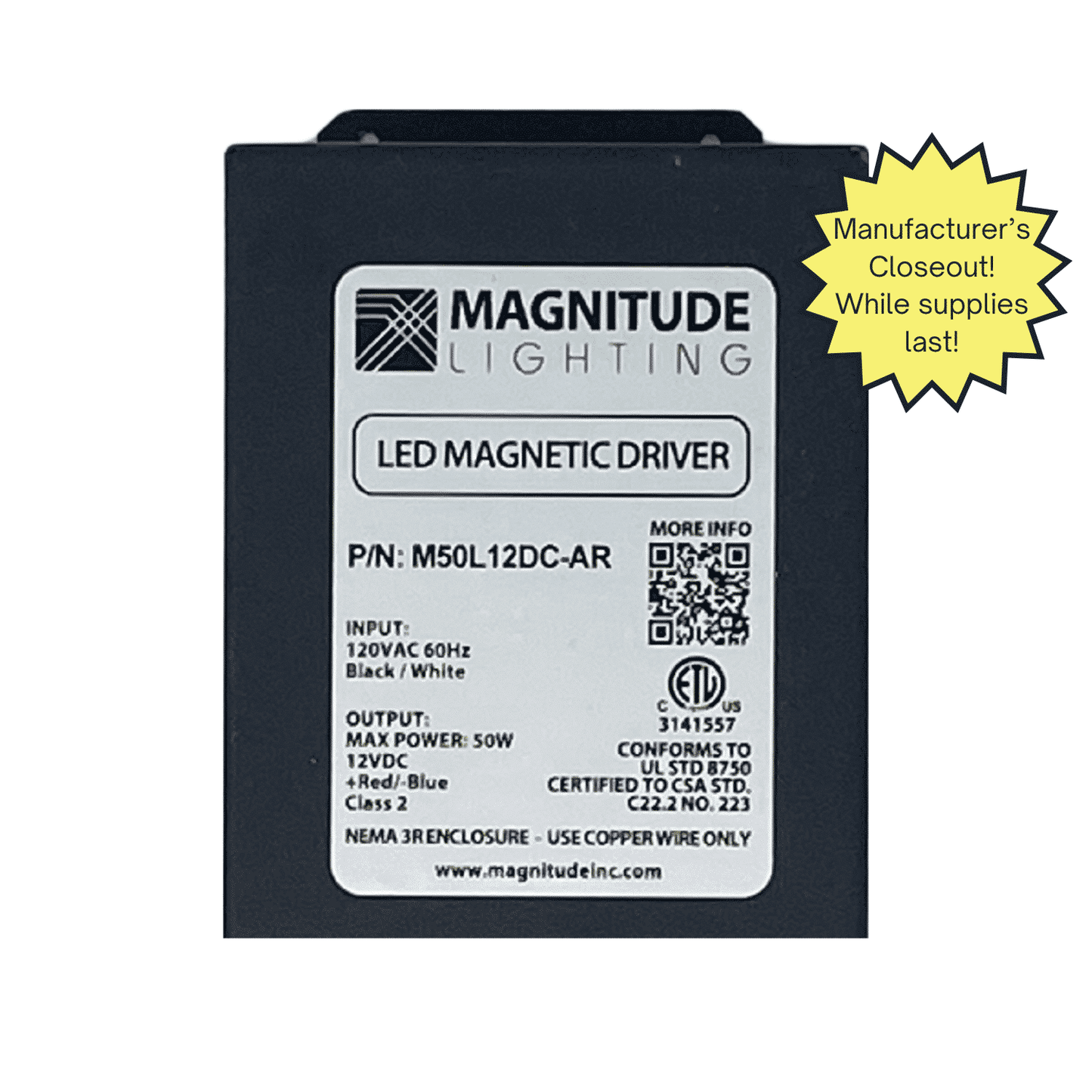 12VDC Magnitude Magnetic Dimmable Transformer