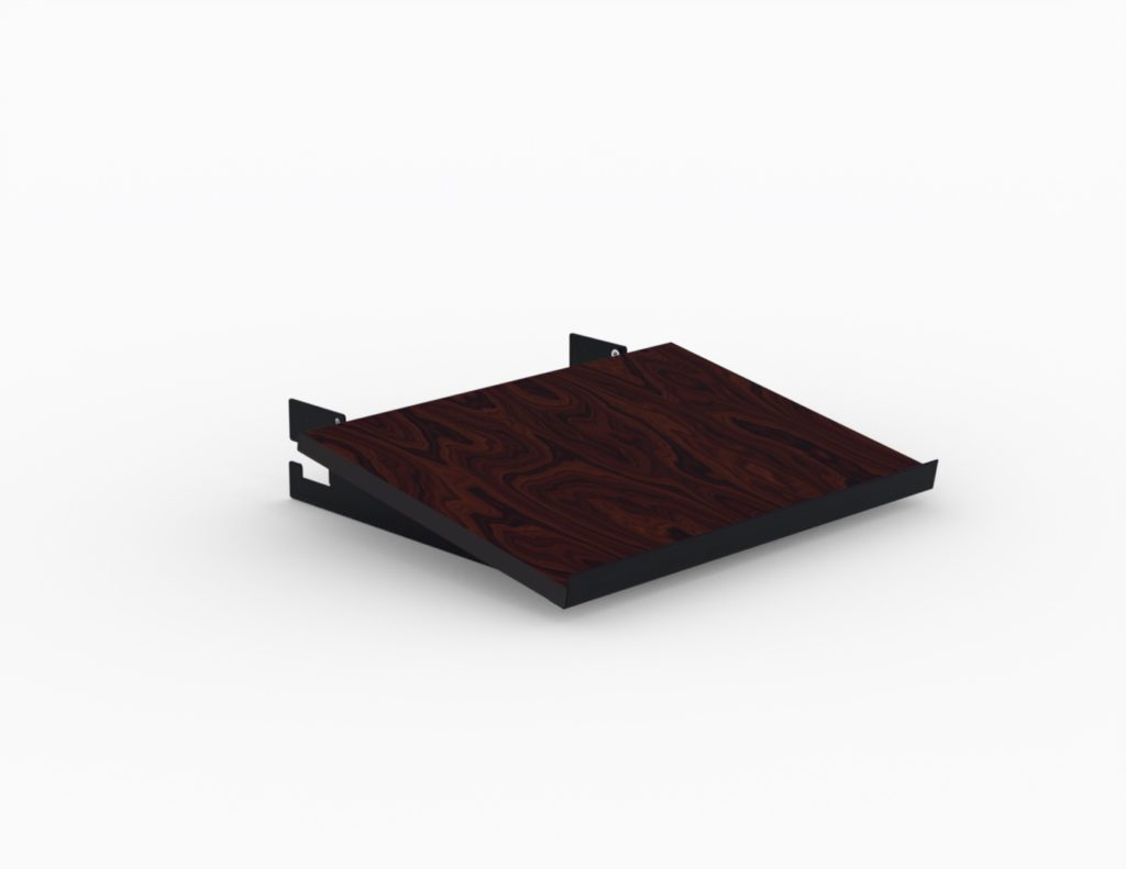5200-3-424-00 LAN Station 19” x 14” Shelf - African Mahogany