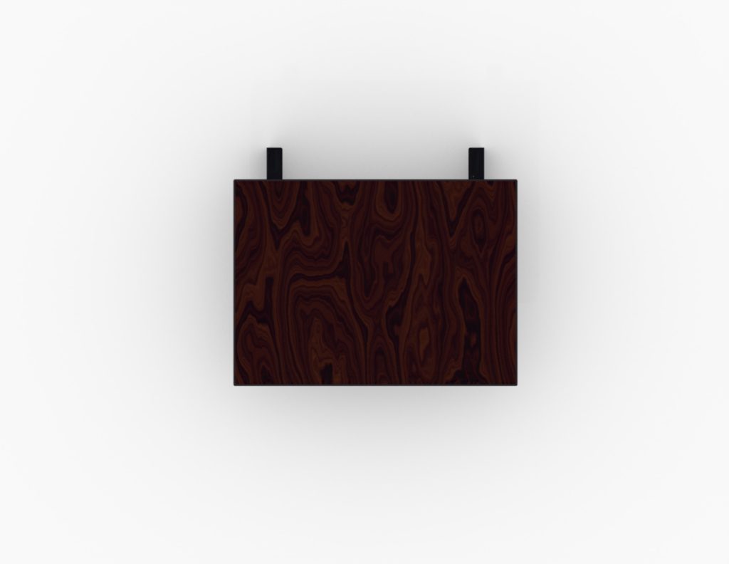 5200-3-424-00 LAN Station 19” x 14” Shelf - African Mahogany
