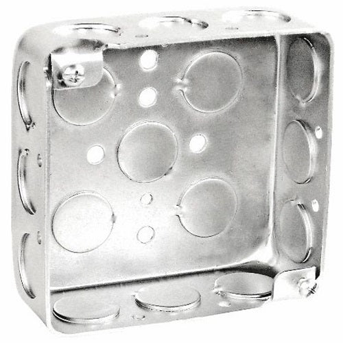 4" Square Box 1-1/2 Inch Deep-Welded With Conduit Knockout S52151-1/2 (Pack of 200)