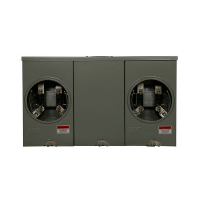 2-Gang 200A 600V Single-Phase Horizontal Ganged Meter Socket 1004401BCH
