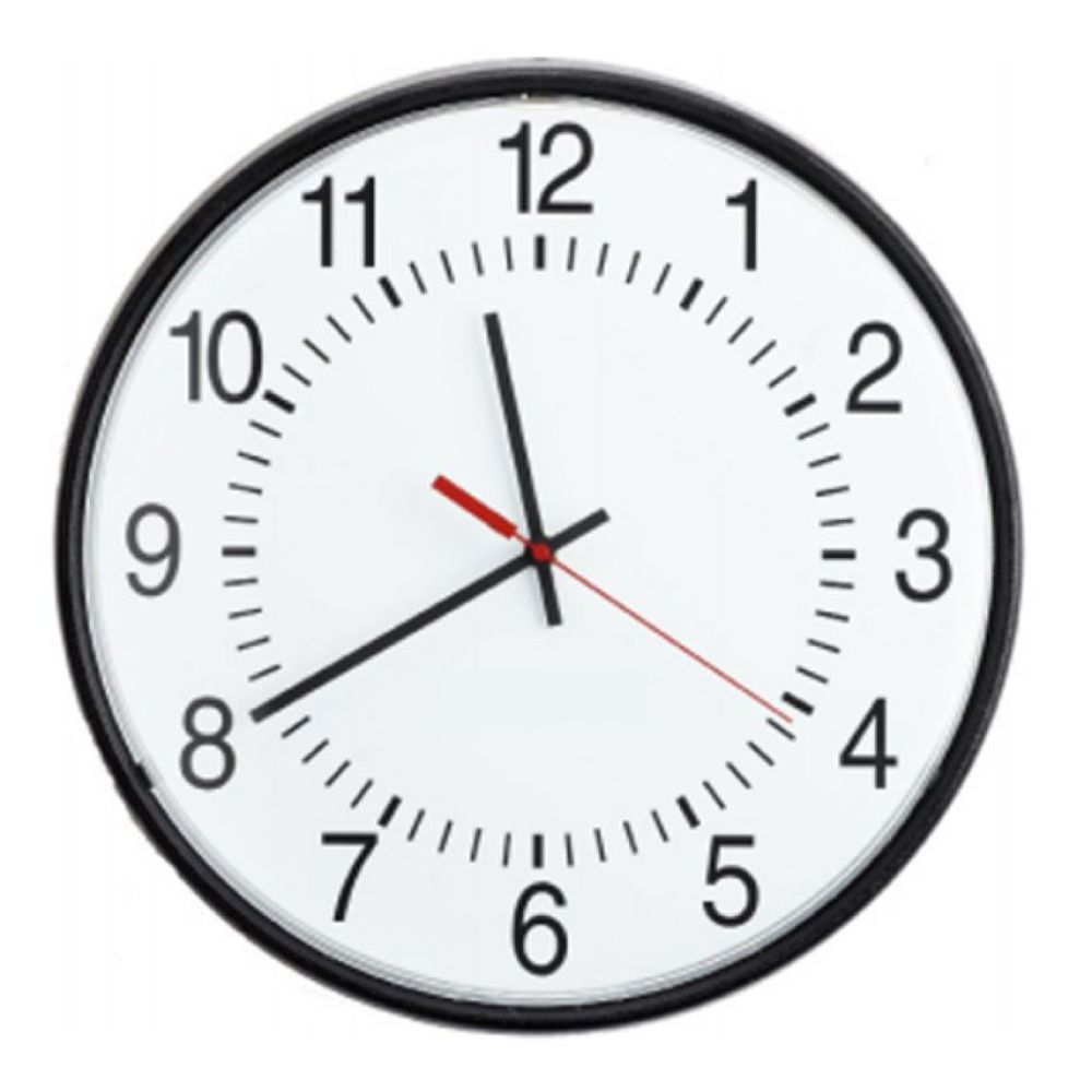 V-AW12B - 12-Inch Metal Wireless Analog Clock with 7-Year Battery Life
