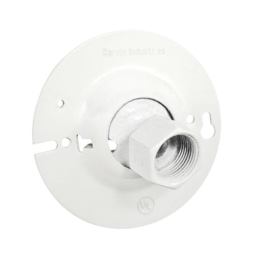 4 Inch Round White Swivel Fixture Hanger for 1/2" or 3/4" Conduit SC-5075RWH (Pack of 15)