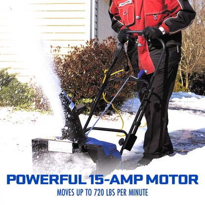 18 Inch 15A Electric Walk-Behind Single-Stage Snow Blower with Headlight