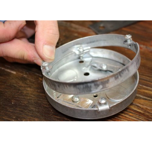 3-1/2" Round Pan Box Extension Ring, 1/2" Deep - Drawn, Fixture Earss 2-3/4" O.C. 47111 (Pack of 30)