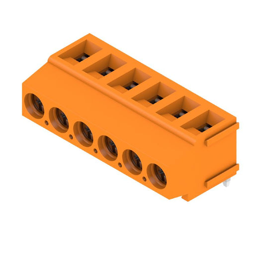 1234250000 - 5mm Pitch Orange PCB Terminal with 6 Poles, 3.5mm Pins  (Pack of 50)