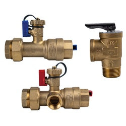 945703 - 1 in Female NPT Tankless Water Heater Valve Kit, Lead-Free Brass
