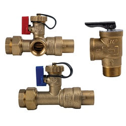 945712 - 3/4 in Lead-Free Brass Tankless Water Heater Valve Kit with Female Inlet and Sweat Outlet