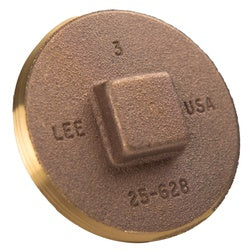 970304USA - 3-1/2 in Lead-Free Brass Raised Head Cleanout Plug