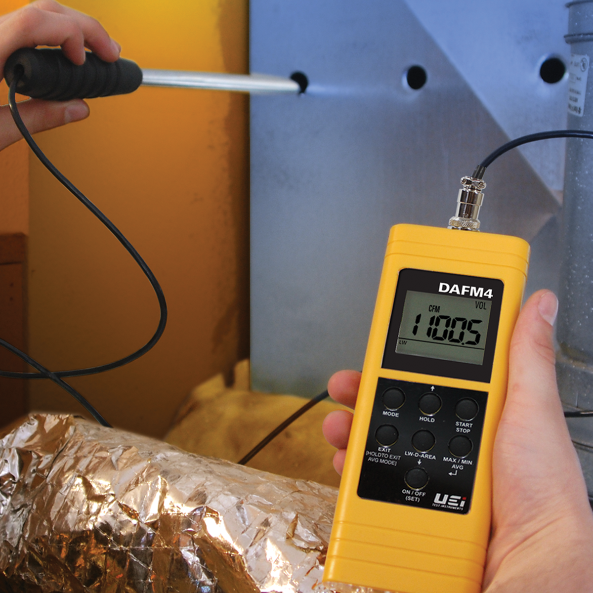 DAFM4 Digital In-Duct Mini Vane Anemometer