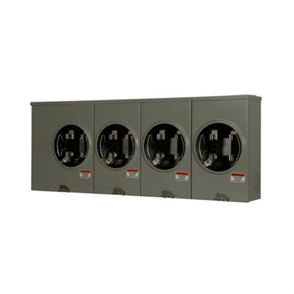 4-Gang 100A 600V Single-Phase Horizontal Ganged Meter Socket 1004405ACH