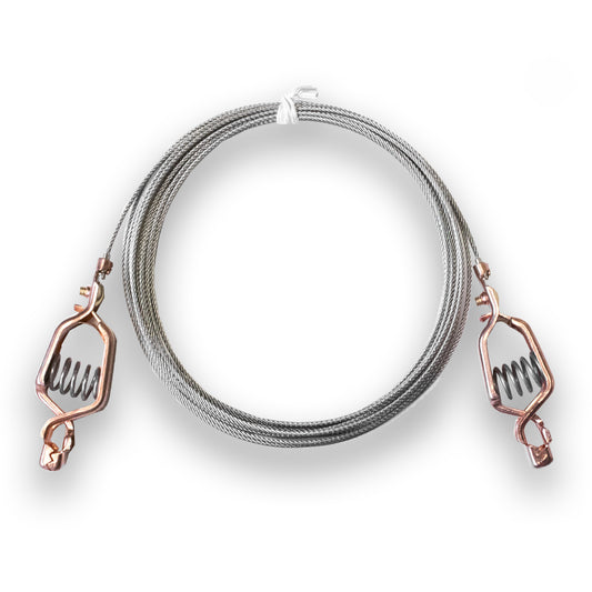 AI-000461-15 - 15ft Stainless Steel Grounding Cable with Copper Clips  (Pack of 5)