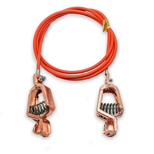 AI-000500-60 - 5ft Durable Grounding Cable with Copper Clips  (Pack of 3)