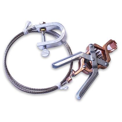 AI-000503E-36 - 3ft Heavy-Duty Stainless Steel Grounding Cable with C-Clamp  (Pack of 6)