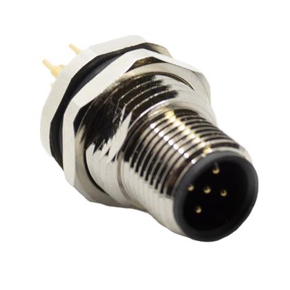 AI-T00209 - IP68 5-Position M12 Male PCB Connector for Harsh Environments  (Pack of 9)