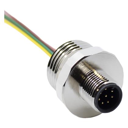 AI-T00216 - 0.3M M12 Male Receptacle Cable Assembly  (Pack of 8)
