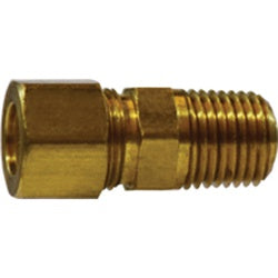 00063-0402 - 1/4 x 1/8-in Brass Ball Check Valve with Compression to Male NPTF Connection