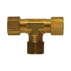 00064-12 - 3/4 in Compression Tee Fitting, Forged Brass, 100 psi, -65°F to 250°F