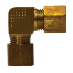 00065-03 - Brass 90° Union Elbow Fitting, 3/16 in x 3/16 in Compression Connections