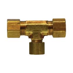 18119 - Forged Brass Reducing Tee - 5/8 in Compression x 5/8 in Compression x 1/2 in Compression