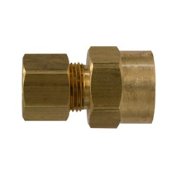 00996-0608 - Brass Tank Coupling, 3/8-in Compression x 1/2-in Female NPTF Connection