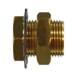 00397-06PH - Brass Bulkhead Long Anchor Connector - 3/8 in FNPTF x 3/8 in FIP, 1-5/16 in Long