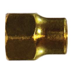 04016-03 - 3/16 in SAE 45° Female Flared Hex Long Nut, Forged Brass, 1900 psi, -65 to 250°F
