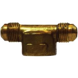 04058-060612 - 3/8 in SAE 45° Male Flared & 3/4 in FIP Brass Branch Tee Fitting