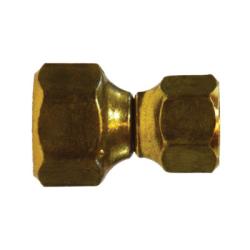 04075-1008 - Brass Reducing Swivel Union, 5/8-in SAE 45° Flare to 1/2-in SAE 45° Flare, 1.8-in Length