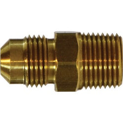 04098-0404 - Brass 1/4 inch Extra Heavy Adapter with 45-Degree Male Flared SAE and Male NPTF Connections