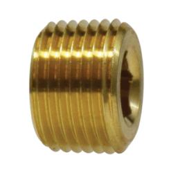 109AL-4BSPT - 1/4 in BSPT Brass Countersunk Plug by MID-AMERICA FITTINGS
