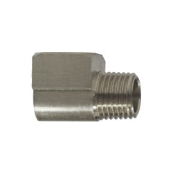 06116-02-003 - 90-Degree Barstock Elbow, 1/8-in Female NPTF x 1/8-in Male NPTF, Nickel Plated Brass