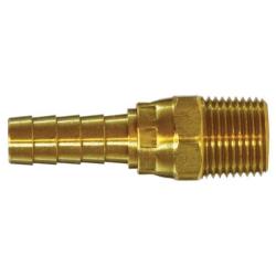 07003-0808 - Brass Swivel Male Adapter, 1/2" Hose Barb & NPTF, 150 psi, -40 to 160 °F