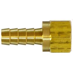 32327 - SAE 45-Degree Brass Flare Swivel Adapter - 5/16 in Barb to 3/8 in Flared End