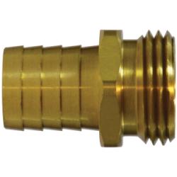 07048-1212 - 3/4-in Barbed x 3/4-in MGH Brass Short Shank Male End Hex Adapter