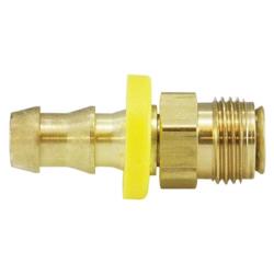 07206-0403 - Brass Swivel Adapter - 1/4-in Push-On Barbed x 3/16-in Male Inverted Flared, 1.52 in Length