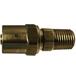 07217-061208 - Brass Reusable Swivel 3/8 in Hose to 1/2 in MNPTF, Max 150 psi