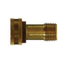 07420-1206BP - 3/4 in FGH x 3/8 in MNPTF Brass Swivel Adapter, 75 psi, 35-100°F
