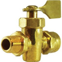 46401M - Brass Solid Bottom Fuel Valve - 1/4 x 1/4 in FPT to MPT, 30 psi, -40 to 250°F