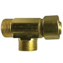 700073-060604 - Lead-Free Brass Swivel Tee - 3/8-in Compression x 3/8-in Male Compression x 1/4-in Female Compression