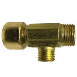 700073-060606 - 3/8-in Male & Female Compression Swivel Run Tee Fitting, Lead-Free Brass