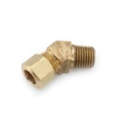 700095-0806 - 45-Degree Lead-Free Brass Elbow Fitting - 1/2 in Compression & 3/8 in MNPTF