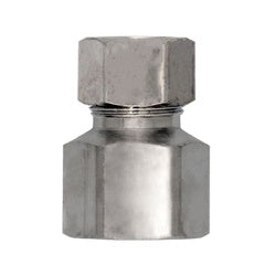 700097-0806CP - Chrome Plated Brass Female Adapter - 1/2 in x 3/8 in Compression