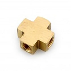 706102-02 - 1/8-in FPT x 1/8-in FPT x 1/8-in FPT x 1/8-in FPT Lead-Free Brass Pipe Cross