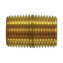 706112-04 - 1/4-in MPT x 1/4-in MPT Close Nipple Fitting, Lead-Free Brass